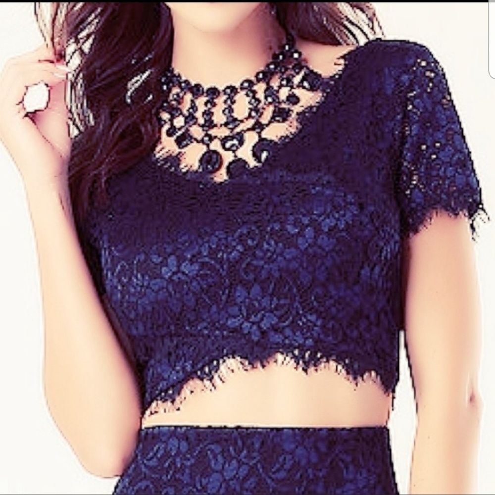 BeBe eyelet For love and lemons dupe crop top